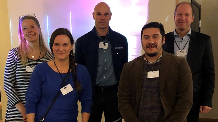 Anna-Karin Lindeberg (Länsförsäkringar Jämtland), Marja Sidén (IsoTimber), Mattias Marktin (Lundstams), Cesar Puas (IsoTimber), Gabriel Duveskog (Persson Invest)