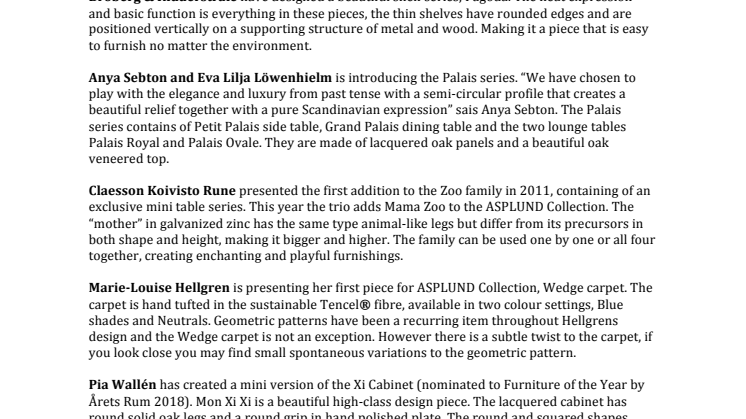 ASPLUND News 2018 – Subtle Traces
