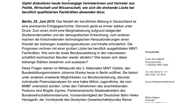 Pressemitteilung zum Download