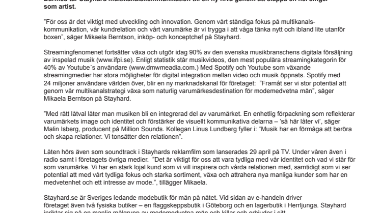 Stayhard.se släpper singel som artist på Spotify!