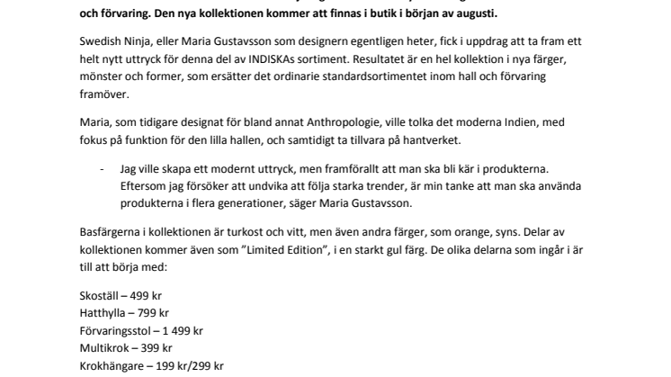 INDISKA lanserar ny inredningskollektion – Designad av Swedish Ninja 