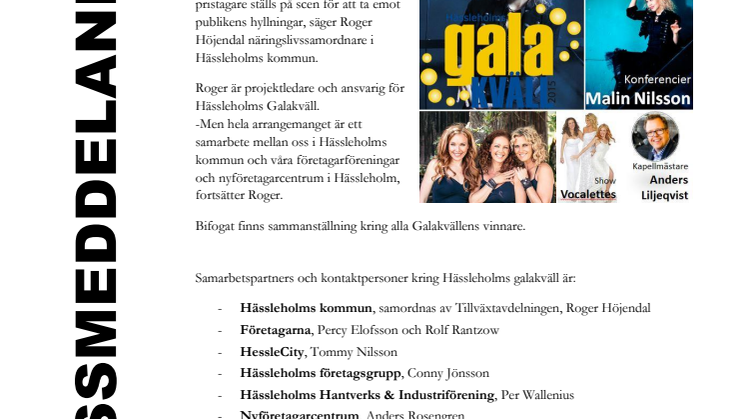 Hässleholms Galakväll 2015