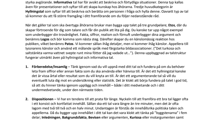 Hålla tal – 9 steg till att hålla ett framgångsrikt tal