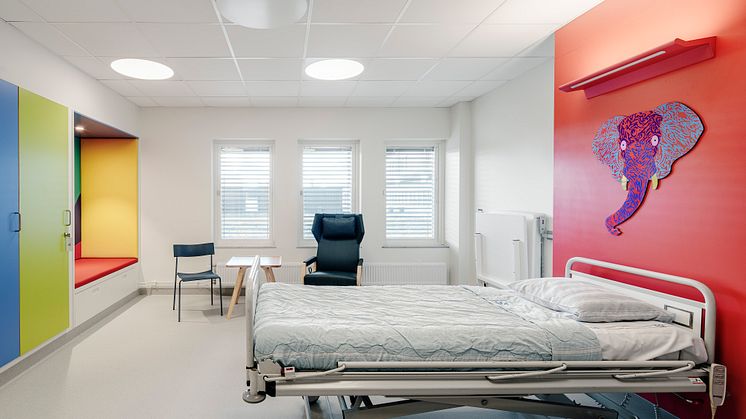 Barnavdelningen Helsingborgs lasarett vårdrum