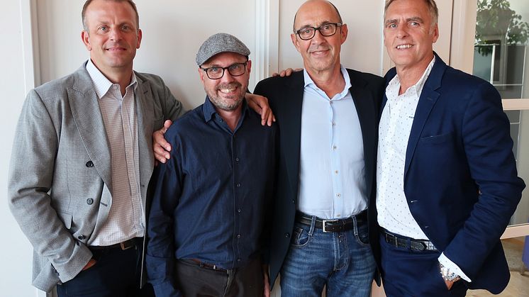 Thomas Bengtsson (Areco), Roger Nilsson (Liwa Gruppen), Per Särnstedt (Takhuset), Peter Areskog (Areco)