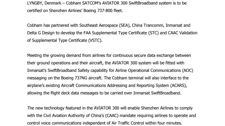 Cobham SATCOM: Meeting Demands for Secure Data Exchange