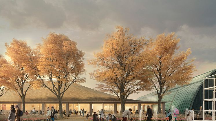 Wisdome Stockholm byggs på innergården till Tekniska museet. Bild: Elding Oscarson