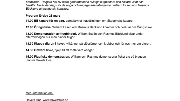 Öringdag på Havets Hus inför premiären 