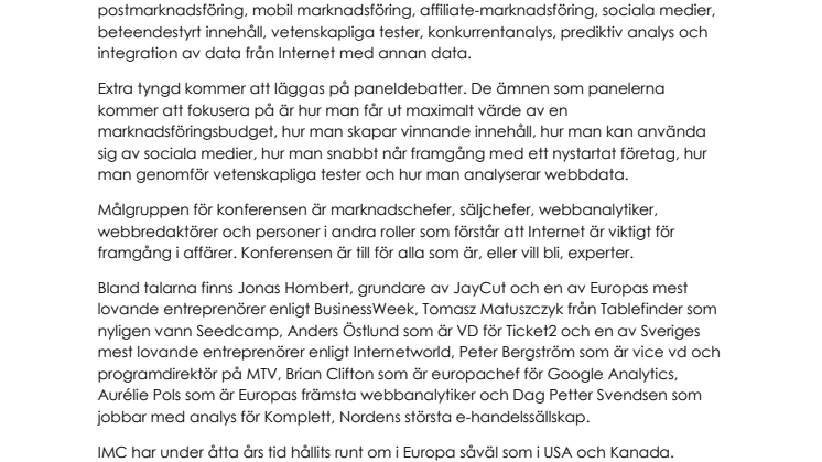 Internationell expertis samlas i Stockholm för konferens om affärer på Internet