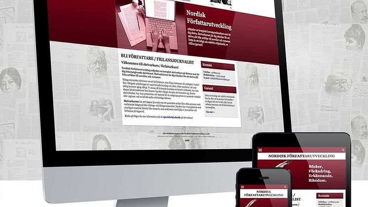 Svensk Webbservice skapade ny hemsida åt Nordisk Författarförening