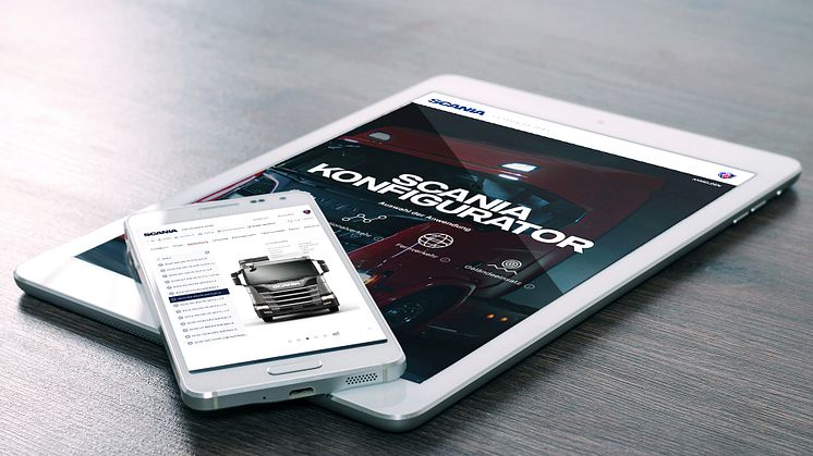 Die mobile Version des Scania Konfigurators ist auf dem Vormarsch.