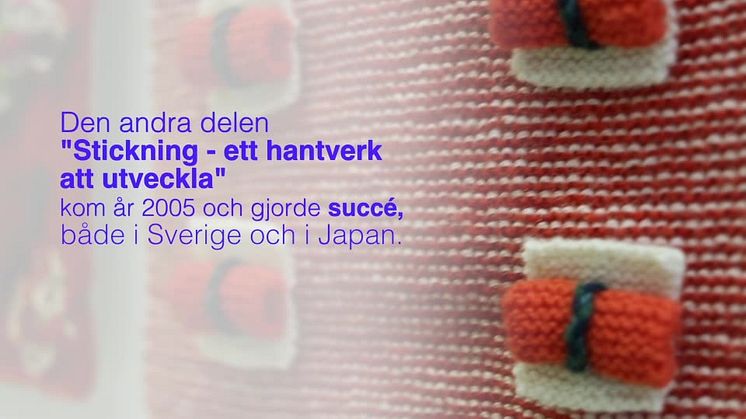 Utställningen Brodera på stickat av Britt-Marie Christoffersson