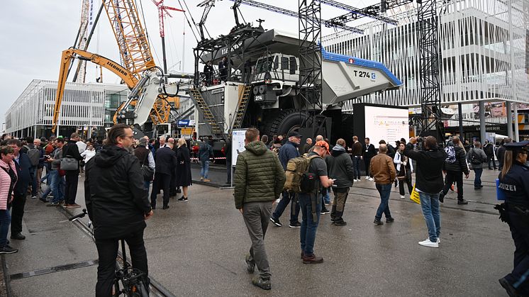 Utöver stora maskiner kommer Bauma 2025 att handla om bland annat klimatneutralitet, alternativa drivmetoder och digitalisering. Bild: Lars-Olof Tandberg