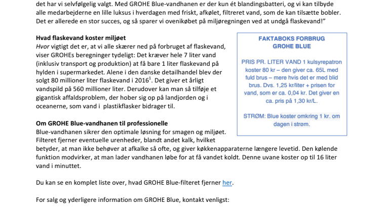 Lækkert vand med brus til Region Sjællands nye IT-afdeling 