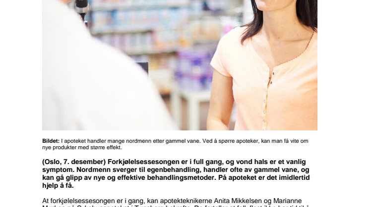 Nordmenn behandler forkjølelse etter gammel vane