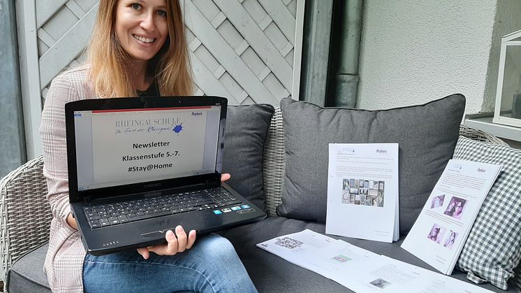 Sozialpädagogin Janina Schäfer sorgt bei den Schülerinnen und Schülern der Rheingauschule mit dem „stay@home“-Newsletter für Abwechslung im Corona-Alltag.