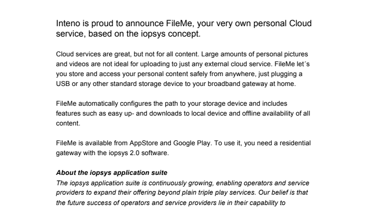 Another great app from Inteno: FileMe
