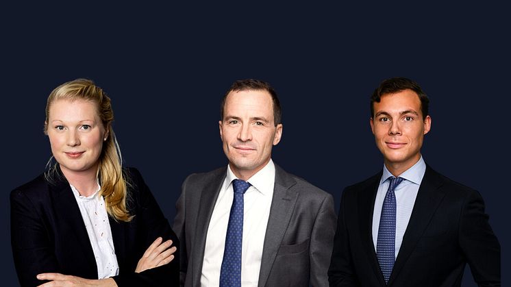 Setterwalls välkomnar tre nya delägare: Andréa Jällbrink, Tobias Björklund och Willy Fjellstad.