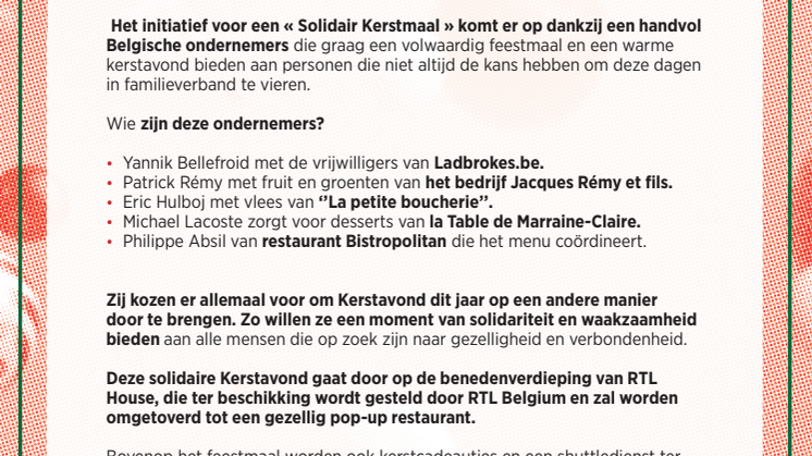 SOLIDAIR KERSTMAAL - Kerstavond voor iedereen