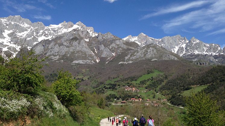 2Camino Lebaniego. Picos de Europa. Peregrinos ©Turismo de Cantabria