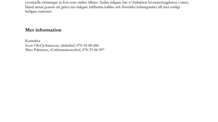 Väderberedskap hos Jönköping Energi