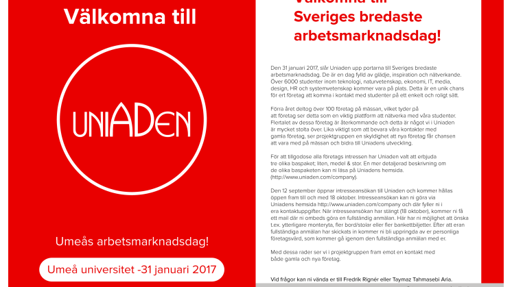 Inbjudan Uniaden 2017