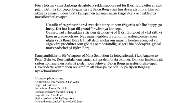 BJÖRN BORG TOLKAR OMVÄRLDEN I SITT NYA KONCEPT