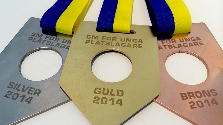 Medaljer "SM för unga plåtslagare 2014"
