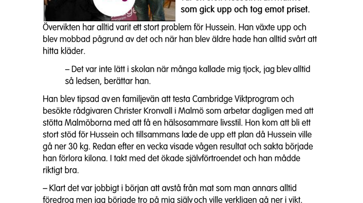 Gick ner 31 kg och blev Årets man!