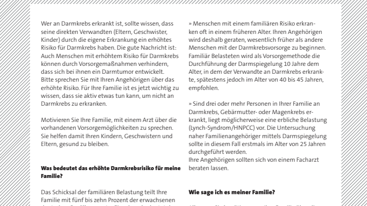 Informationen für Patienten und Angehörige