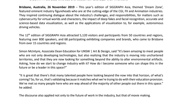 From the ‘Dream Zone’, SIGGRAPH Asia 2019 inspires great discourse about building humanity into computer graphics