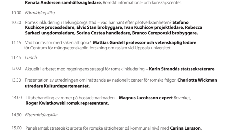 Konferensen som stärker romers rättigheter lockar deltagare från hela Sverige