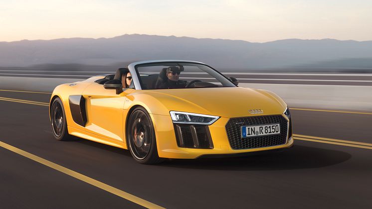 Den nye Audi R8 Spyder V10 får debut i New York