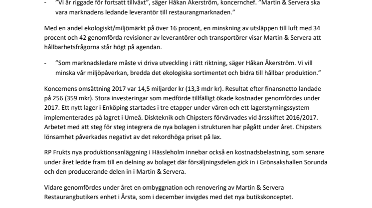 Hög utvecklingstakt och prioriterat hållbarhetsarbete