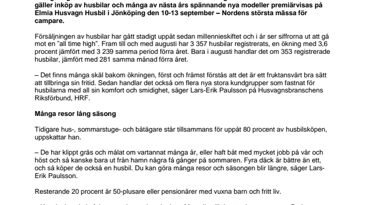 Husbilarna rullar mot toppen – och Elmia