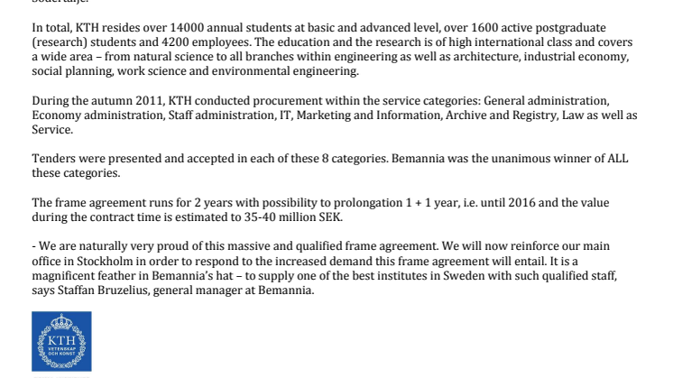 Bemannia makes a grand slam at the Royal institute of Technology – KTH