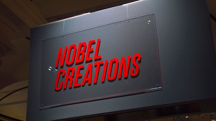 Grafisk profil till utställningen Nobel Creations