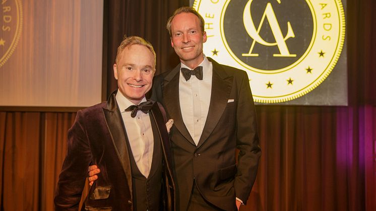 Peder Lamm och Pontus Silfverstolpe på 2018 års Collector's Awards. Foto: Jonas Svenningsson
