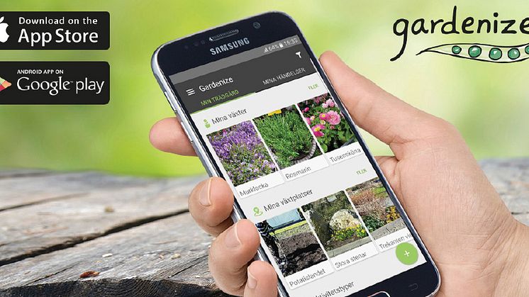 Gardenize trädgårdsapp.