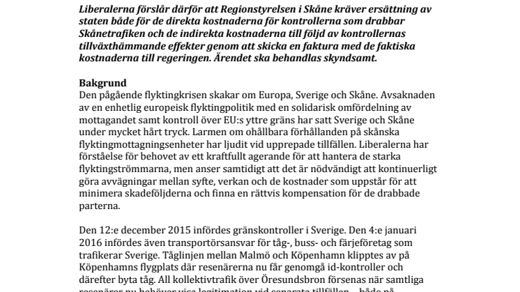 Kräv rättvis ersättning för gränskontrollerna