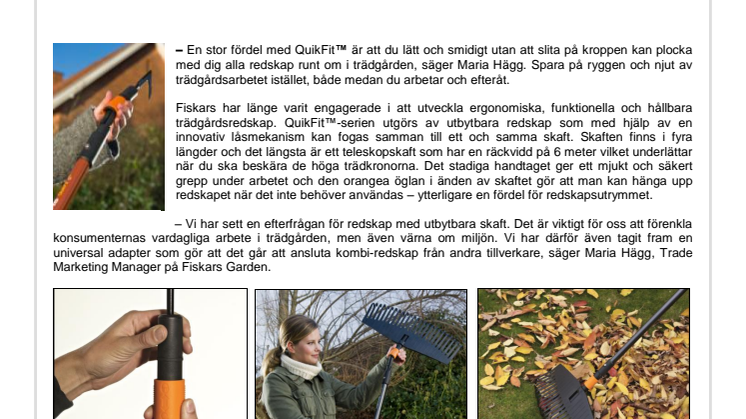 Fiskars Nyhet QuikFit