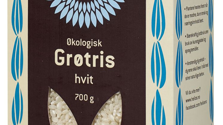 Helios hvit grøtris økologisk (skrå) 700 g