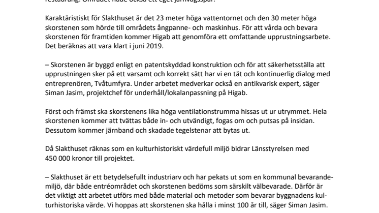 Skorstenen ska hålla i 100 år till