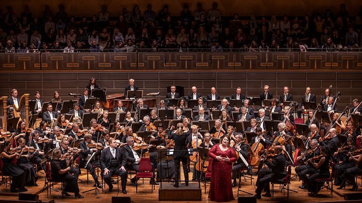 Operakonserthuset. Bilden är från Valkyrian 2019, med bland andra Heidi Melton. Foto: Nadja Sjöström