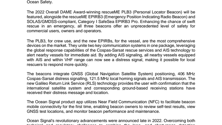 6th June 2023 - Press Release - Ocean Signal Exhibits at Seawork Through Distributors.pdf