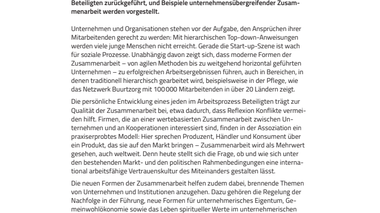 Vertrauenskultur. ​World Goetheanum Forum gibt neuen Formen der Zusammenarbeit Raum