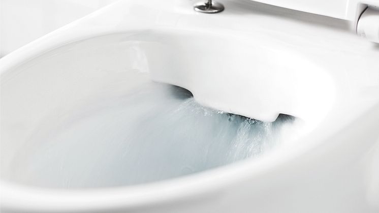 Porsgrund Glow har en effektiv spyleteknikk og er utviklet med Rimfree®-løsning, uten spylekant, som gir bedre  hygiene.
