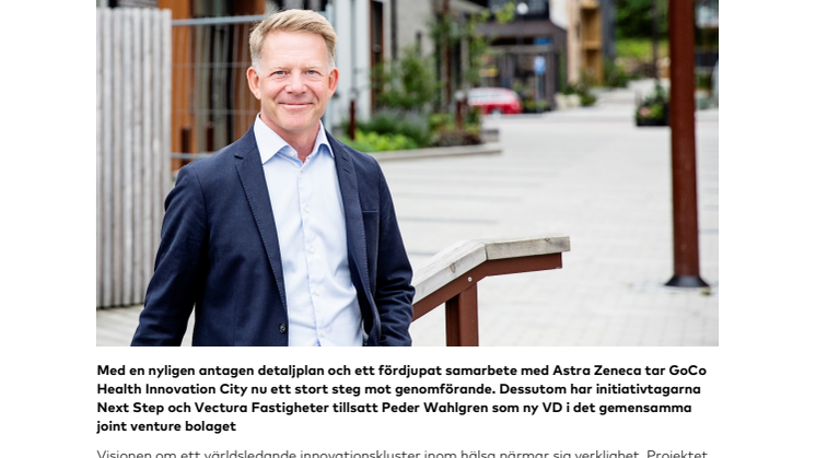 GoCo Health Innovation City går in i nästa fas