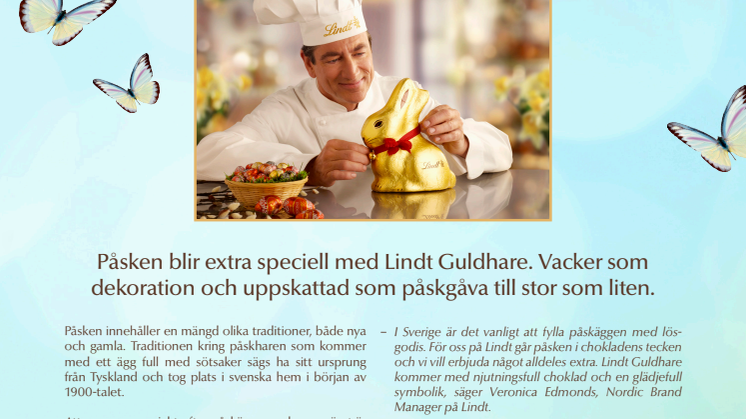 LINDT GULDHARE KOMMER MED PÅSKEN
