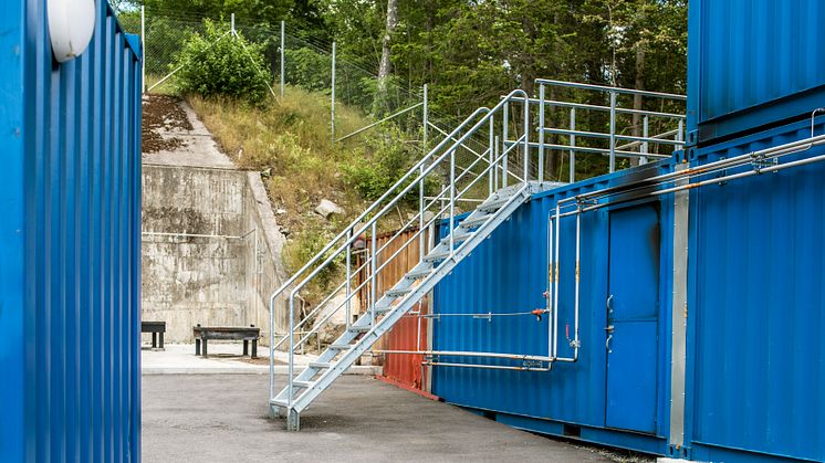 Rak trappa, Rindö hamn